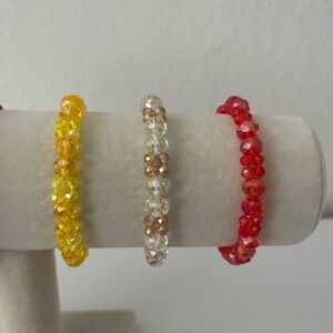 Elegant Crystal Beaded Bracelets